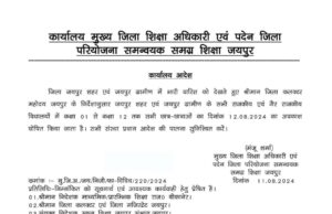भारी बारिश व जल भराव की आशंका : 12 अगस्त को रहेगा अवकाश